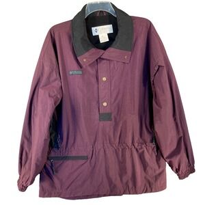 Columbia Jacket Men's‎ XL Burgundy Pullover Windbreaker Outdoors Nature Hiking